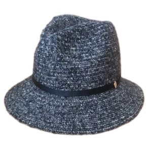 Kooringal Jacqueline Safari Hat Fedora Marbled Black Knit Australian Designed OS